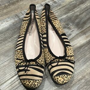 Paul Meyer animal print ballerina flats